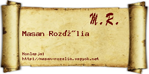 Masan Rozália névjegykártya